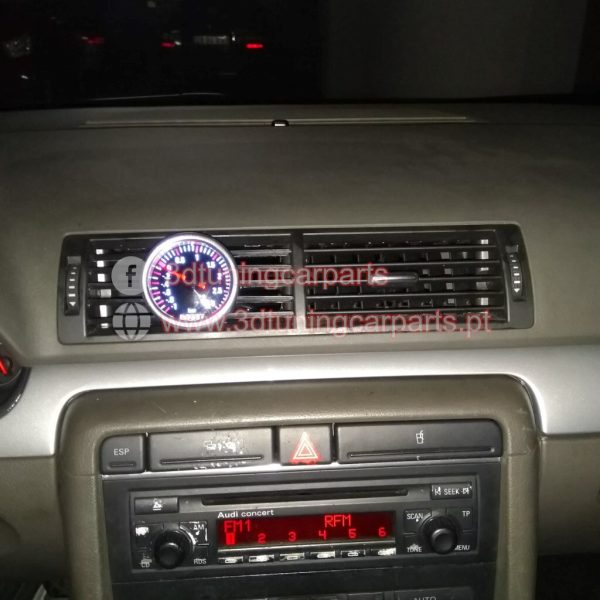 Audi_A4B7_central_52mm_grelha8-1.jpg Suporte ventilação Apoio manometro Suporte manometro Grelha manometro Air Vent Gauge Pod Gauge holder Pod Support Pressure gauge mount Pressure gauge support Air Wind Aerator Gauge Stand Soporte manometro Detenteur du manometre Support Manometre